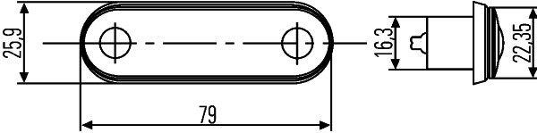 Hella LED Marker Light with 5m Cable | Amber