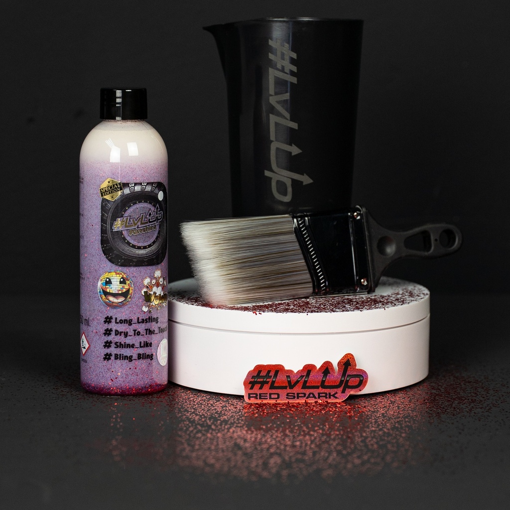 LvLup - Tireshine 250ml - Red Glitter Edition