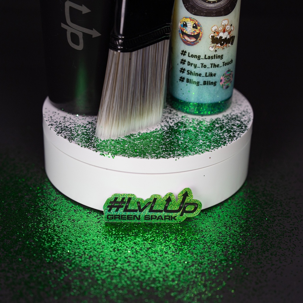 LvLup - Tireshine 250ml - Green Glitter Edition