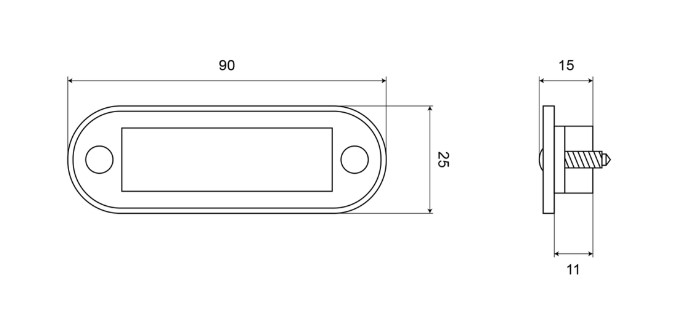 C2-98 LED Position Light 12-24V | Red