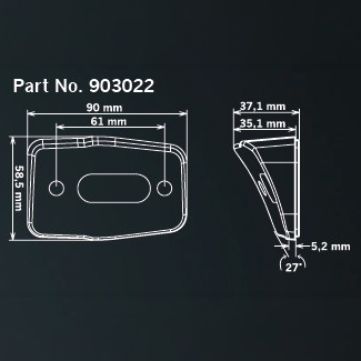 Angle Mounting Bracket for IZE LED Roof Light