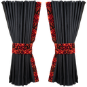Nedking Side Curtains | Danish Red | 95cm