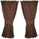 Nedking Side Curtains | Brown Alcantara / Suède Look | 95cm