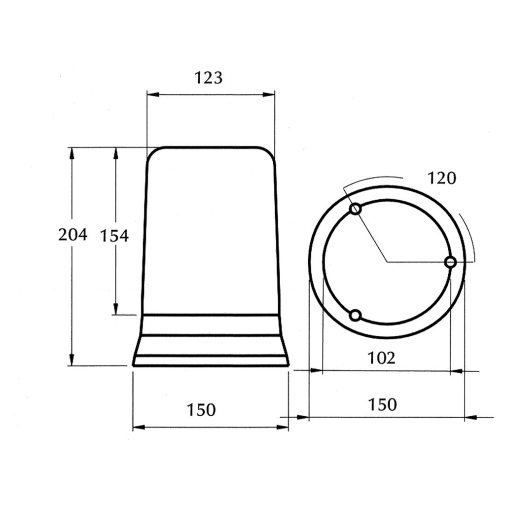 Dasteri Beacon 24V - Amber Lamp Glass