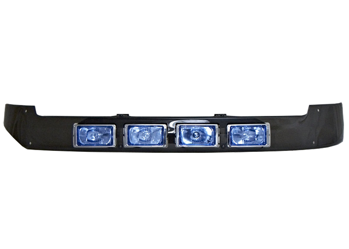 (220) Kunststof "XL" zonneklep MB Actros MP4 "Hella Jumbo 220 uitsparing"