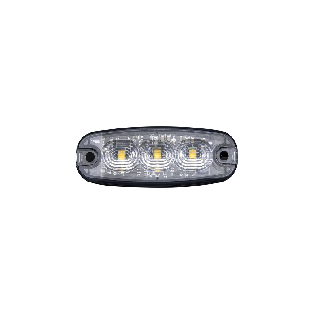 Cruise Light flitser 3 LED - helder glas - oranje LED
