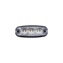 3-LED Strobe Light Amber with Clear Lens