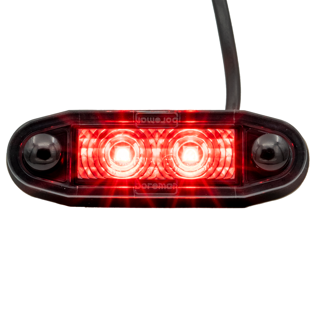 (ROOD smoke lens) (EASY-FIT) Boreman Easy-Fit LED positielicht  12-24V