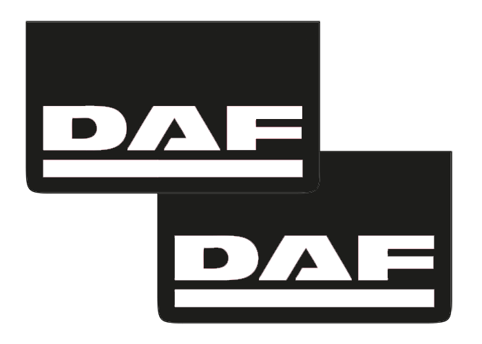 Spatlap set (2) zwart met wit voor DAF