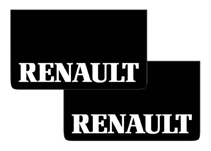 Spatlap set (2) zwart met wit Renault