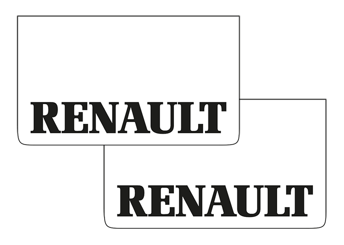 Spatlap set (2) wit met zwart Renault