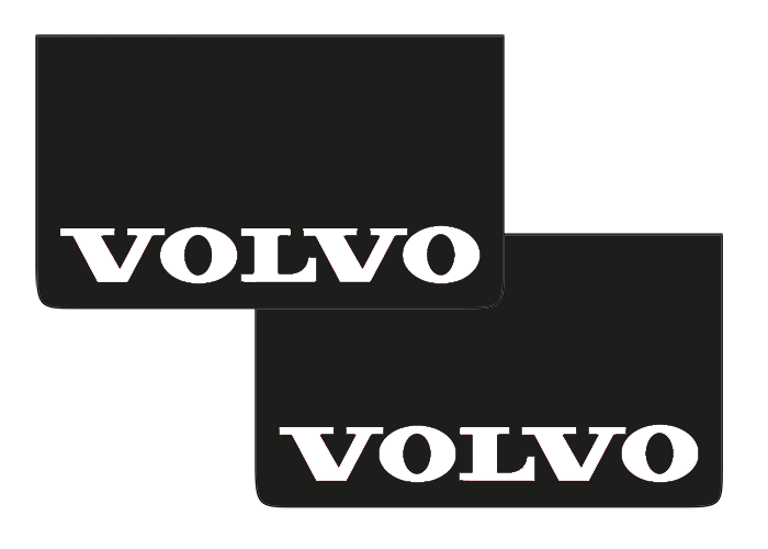 Spatlap set (2) zwart met wit Volvo