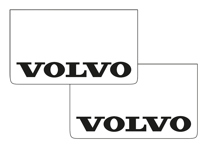 Spatlap set (2) wit met zwart Volvo