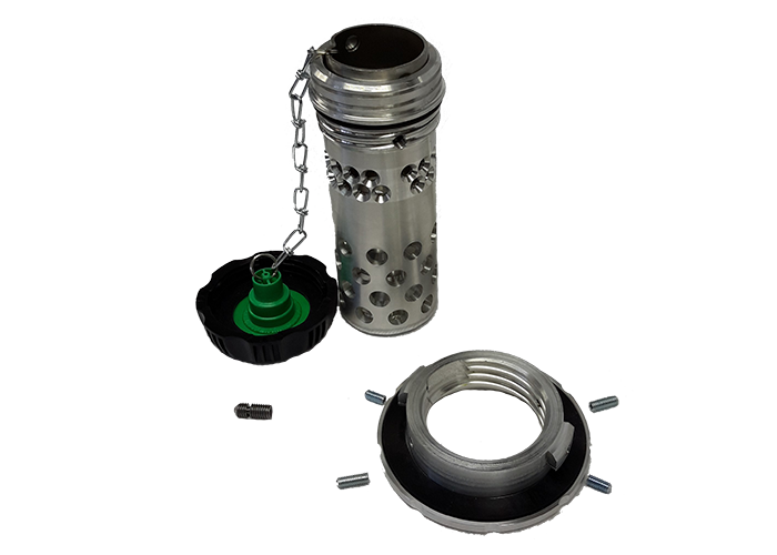 Brandstoftank beveiliging op vulhals