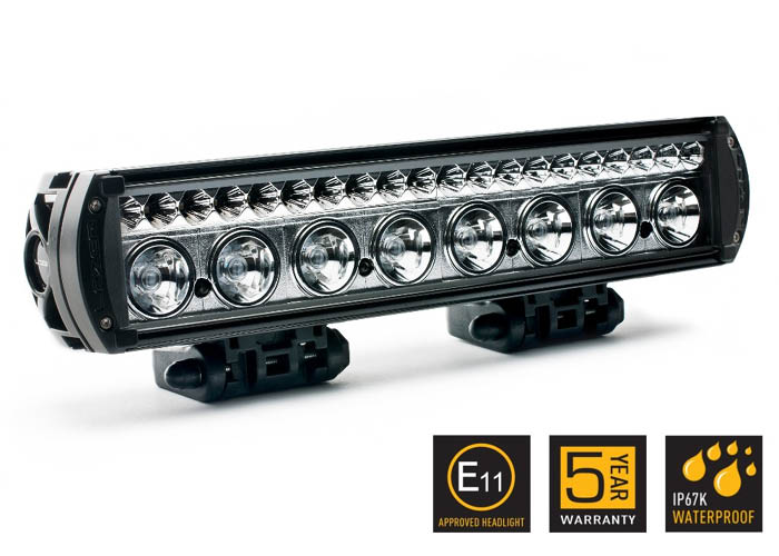 Lazer RS8 LED verstraler black met stadslicht 9-32V