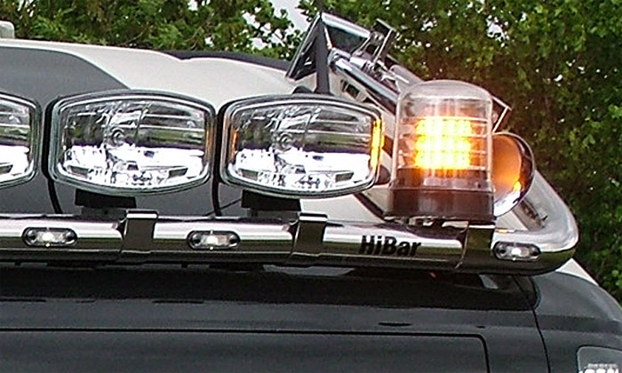 Britax LED flitslamp oranje flits en helder wit glas 10-30volt