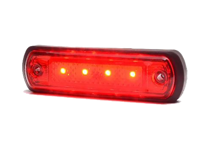 Strands postielamp rood LED 12/24V IP66/68