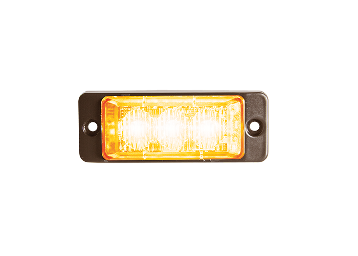 3-LED "HP FLASH" Strobe/Warning Light 12-24V | Amber