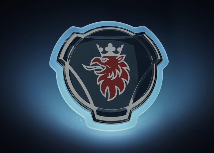 Illuminated Scania LED Emblem - Blue