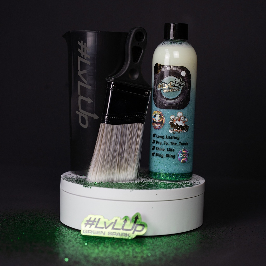 LvLup - Tireshine 250ml - Green Glitter Edition