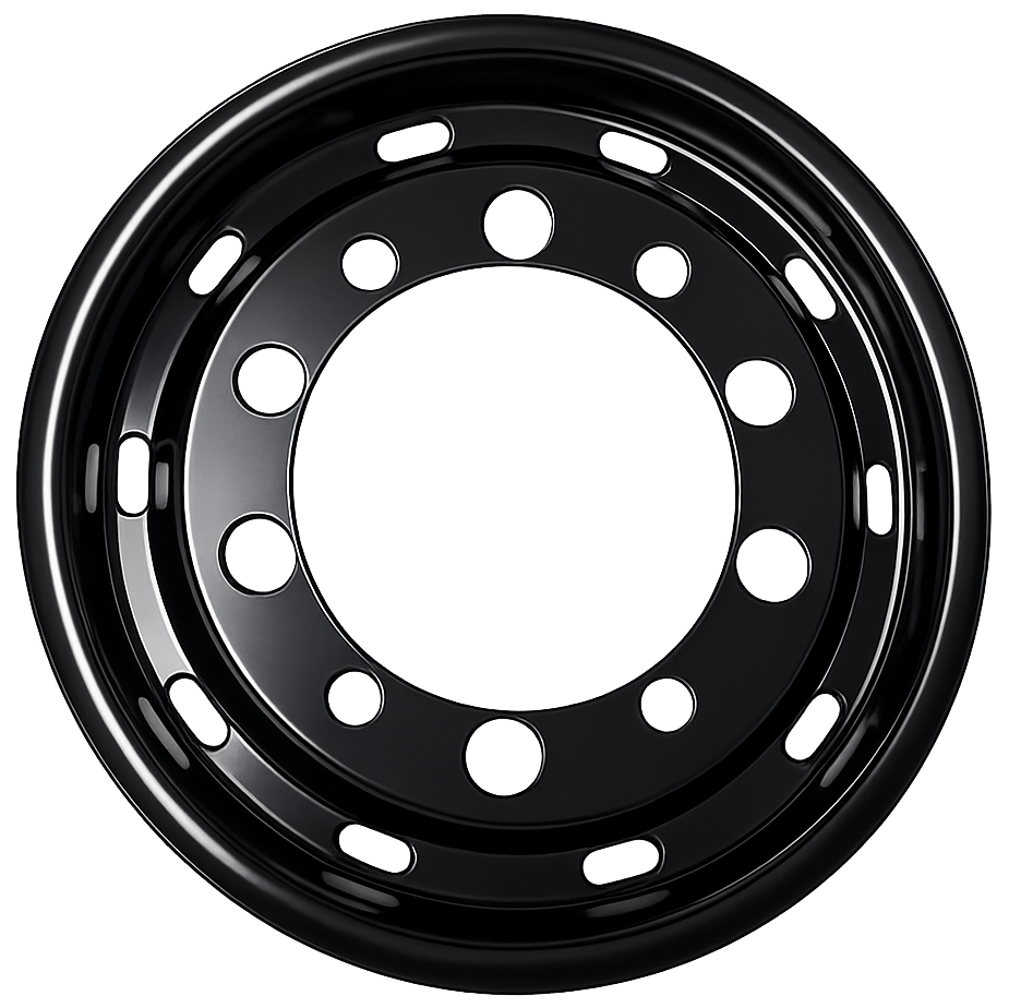 RVS Super-Single wielscheel 22,5" Voor-as - Black Edition