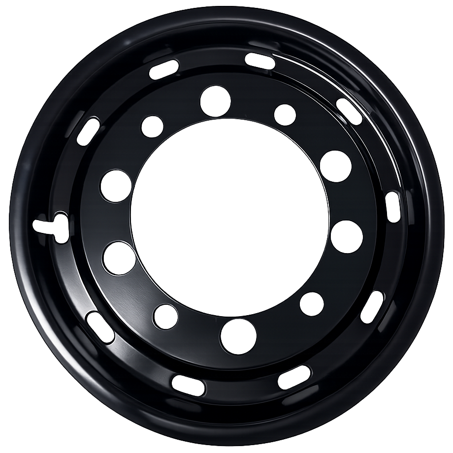 RVS Super-Single wielscheel 22,5" Voor-as - Black Edition