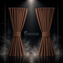 Nedking Side Curtains | Brown Alcantara / Suède Look | 95cm