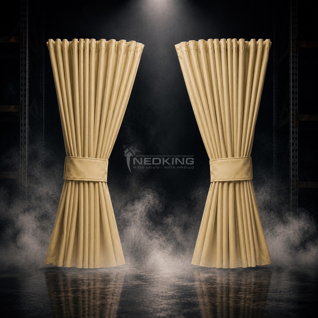 Nedking Zijgordijnen | Alcantara Beige / Suède Look | 95cm