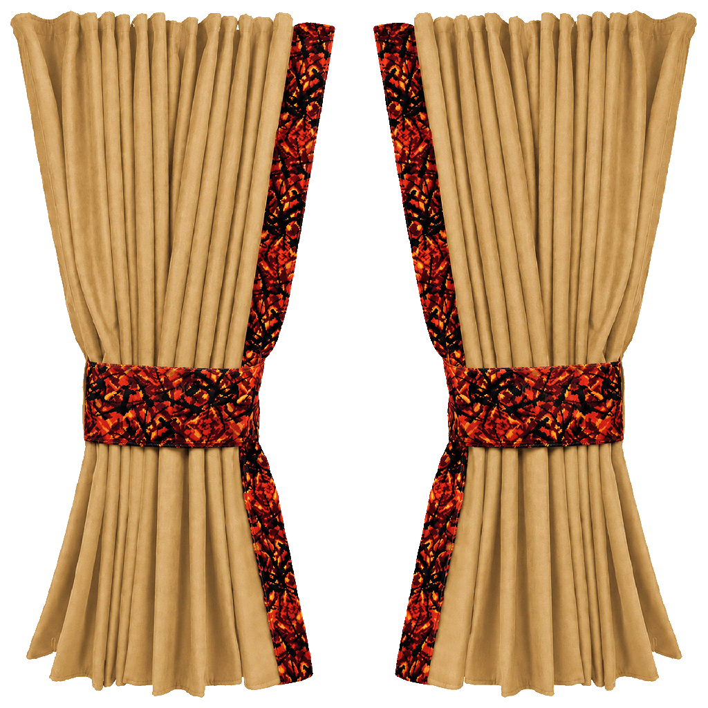 Nedking Zijgordijnen | Caramel | Deense Pluche Grijs | 95cm