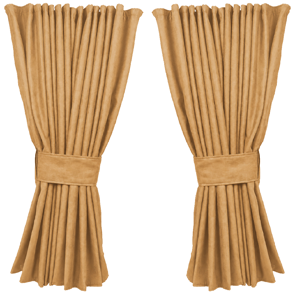Nedking Side Curtains | Caramel Alcantara / Suède Look | 95cm