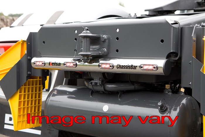 RVS ChassisBar met 4 rode leds voor Daf XF Euro 6/106 4x2