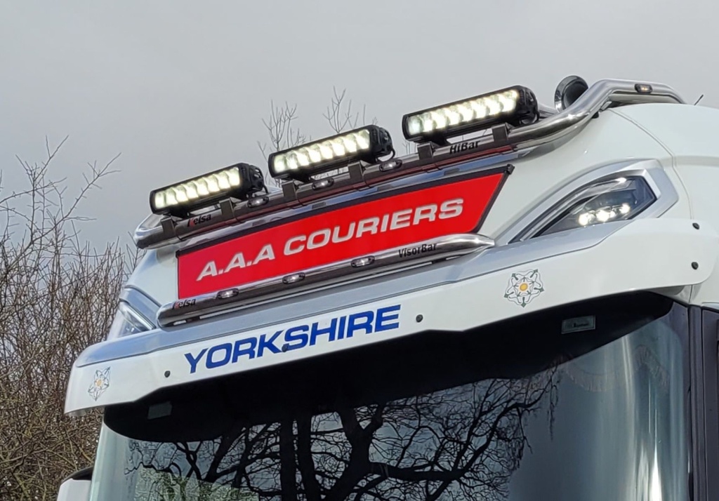 Stainless Steel VisorBar for NGD DAF XG+ | 5 Amber LEDs