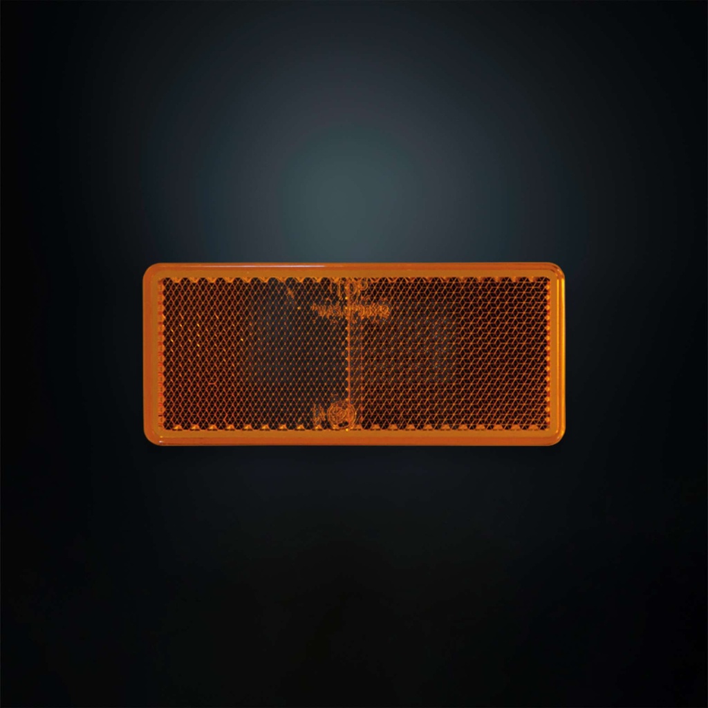 Reflex orange rectangular 96x42mm with tape