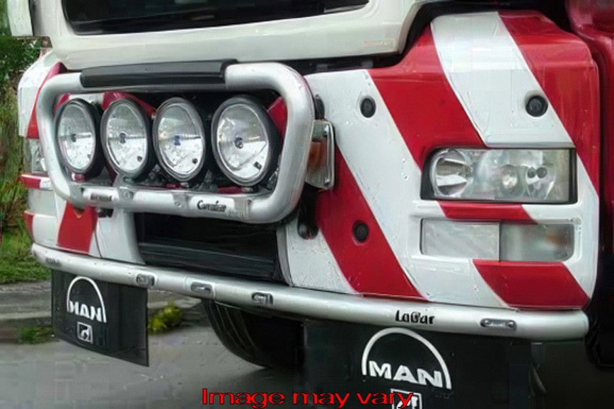 Aluminium LoBar voor Man TGS Euro 5 met Bouwbumper | 5 Oranje LEDs