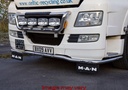 TGX LOBAR MET 5 WITTE EN 2 ORANJE LED'S RVS