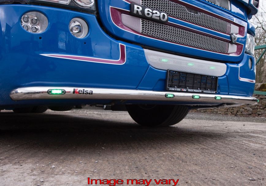 Aluminium LoBar voor Scania R2 met Lage Bumper | 5 Witte LEDs