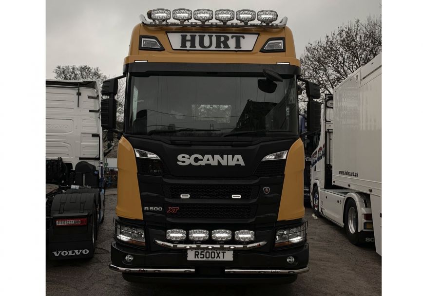 RVS LoBar voor Scania NextGen XT met Bouwbumper | 6 Oranje LEDs