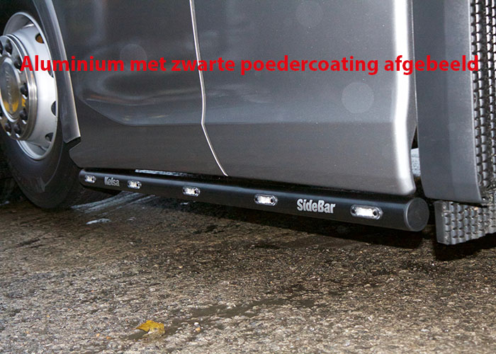 Aluminium SideBars voor Scania R&S NextGen 6x2 Voorloper | Wielbasis 4050mm & 4150mm | Oranje LEDs | 2019+