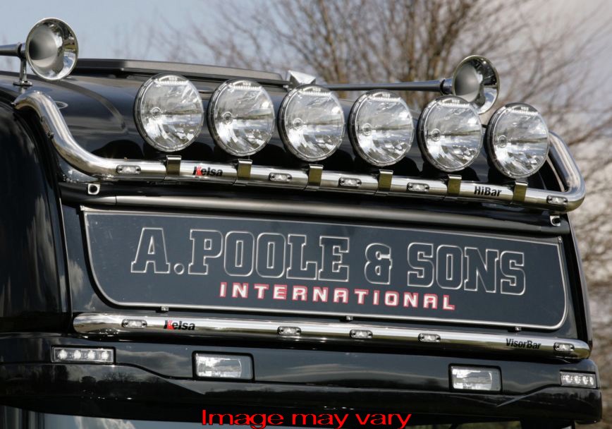 RVS VisorBar voor Scania 4/R Serie Topline | 5 Witte LEDs
