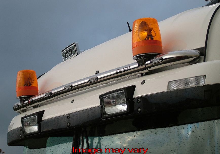 Stainless Steel VisorBar for Scania 4 & R Series Highline | 5 White LEDs