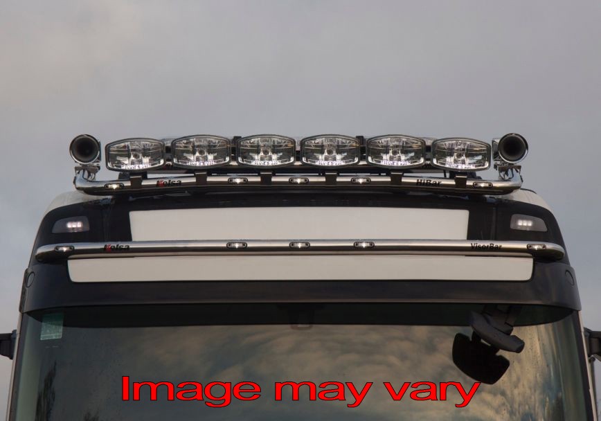 RVS VisorBar voor Volvo FH4 Globetrotter (XL) | 5 Witte LEDs