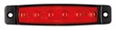Dasteri markeer verlichting 6-LED 24V - Rood