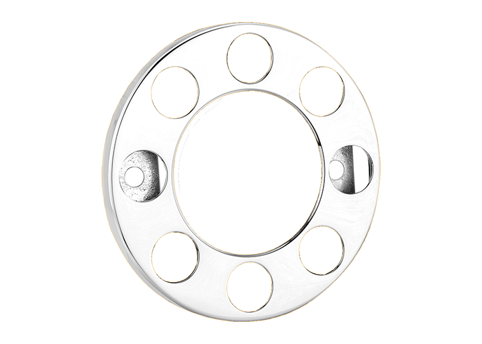 RVS opstapring OPEN 17,5 & 19,5 inch 8 gaats (stalen velg)