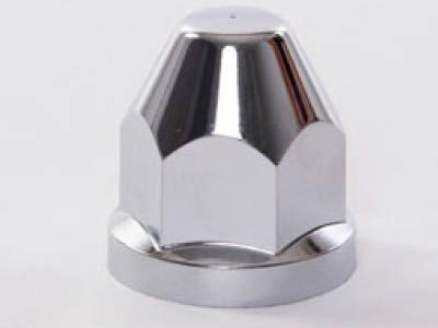 Chroom 30mm wielmoerdop (plastic)
