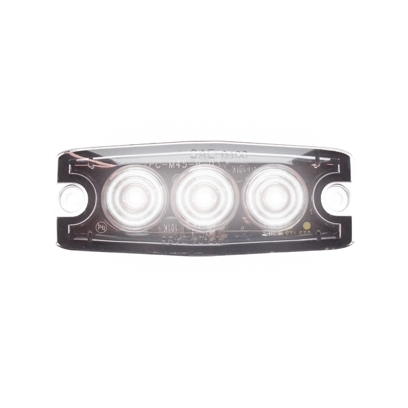Extra dunne opbouw flitslamp 3 led wit 88x30x6,6mm