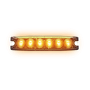 Extra dunne opbouw flitslamp 6 led oranje 130,5x30x6,6mm