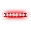 Extra dunne opbouw flitslamp 6 led rood 130,5x30x6,6mm