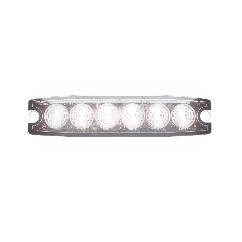 Extra dunne opbouw flitslamp 6 led wit 130,5x30x6,6mm