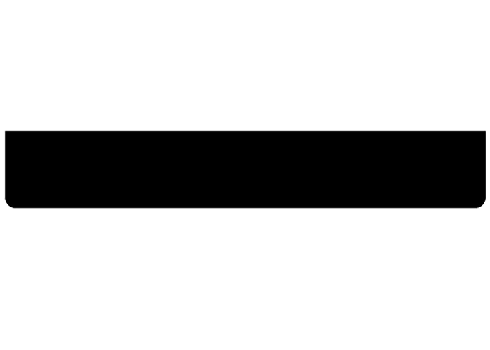 Spatlap zwart blanco 2500x400mm