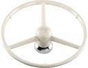 3-spaaks reproductie old school stuur 53cm wit, passend voor Scania
